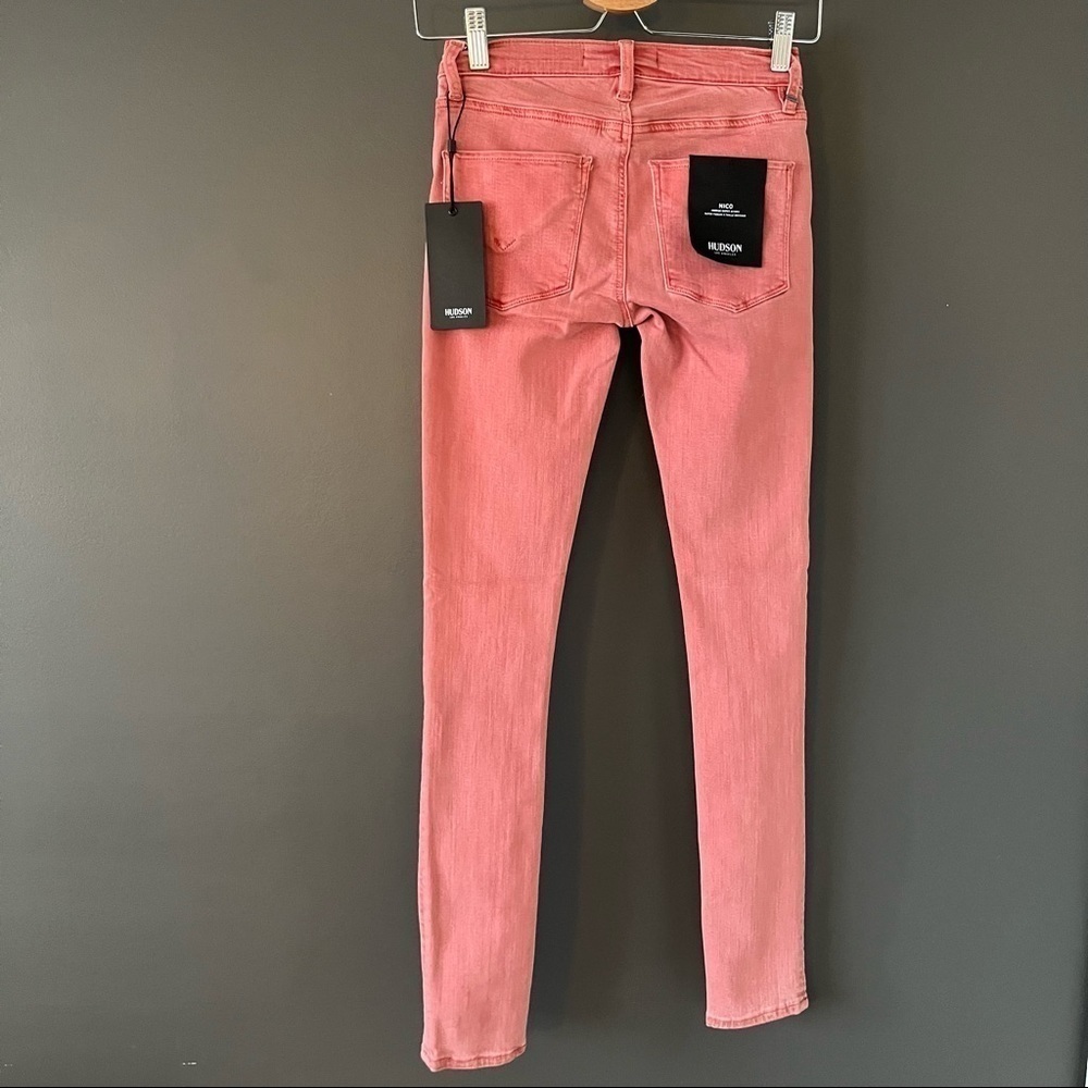 NWT Hudson Jeans Nico Mid Rise Super Skinny red Jeans - Picture 3 of 11